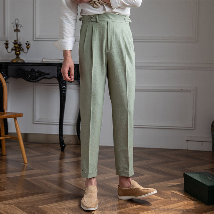 Luke | Trendy men's pleated cropped pants