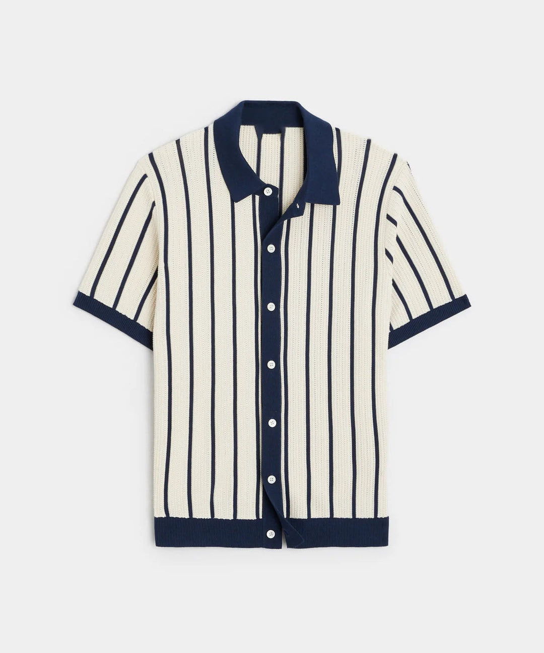 Maximilian | Striped men's shirt with button placket