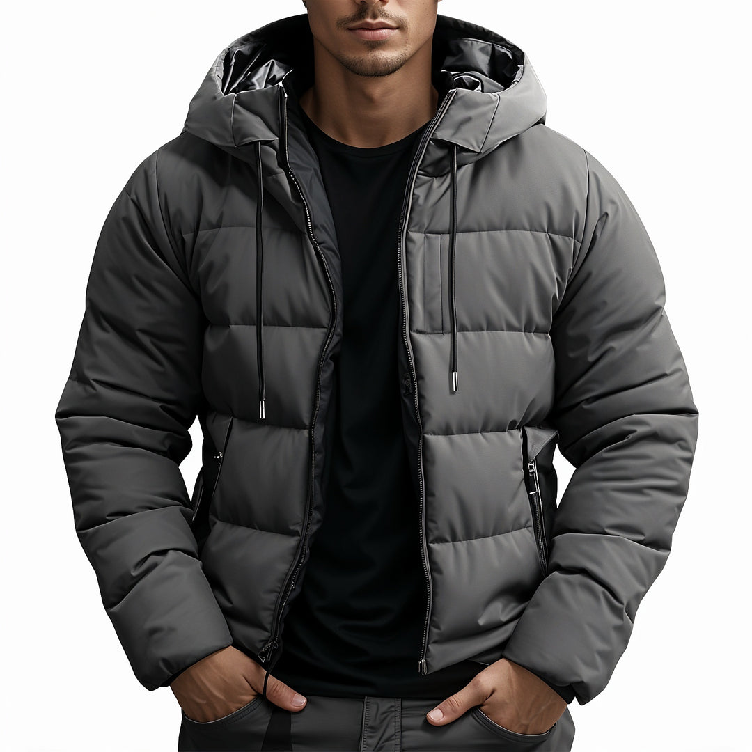 Leon | Men's puffer jacket with hood