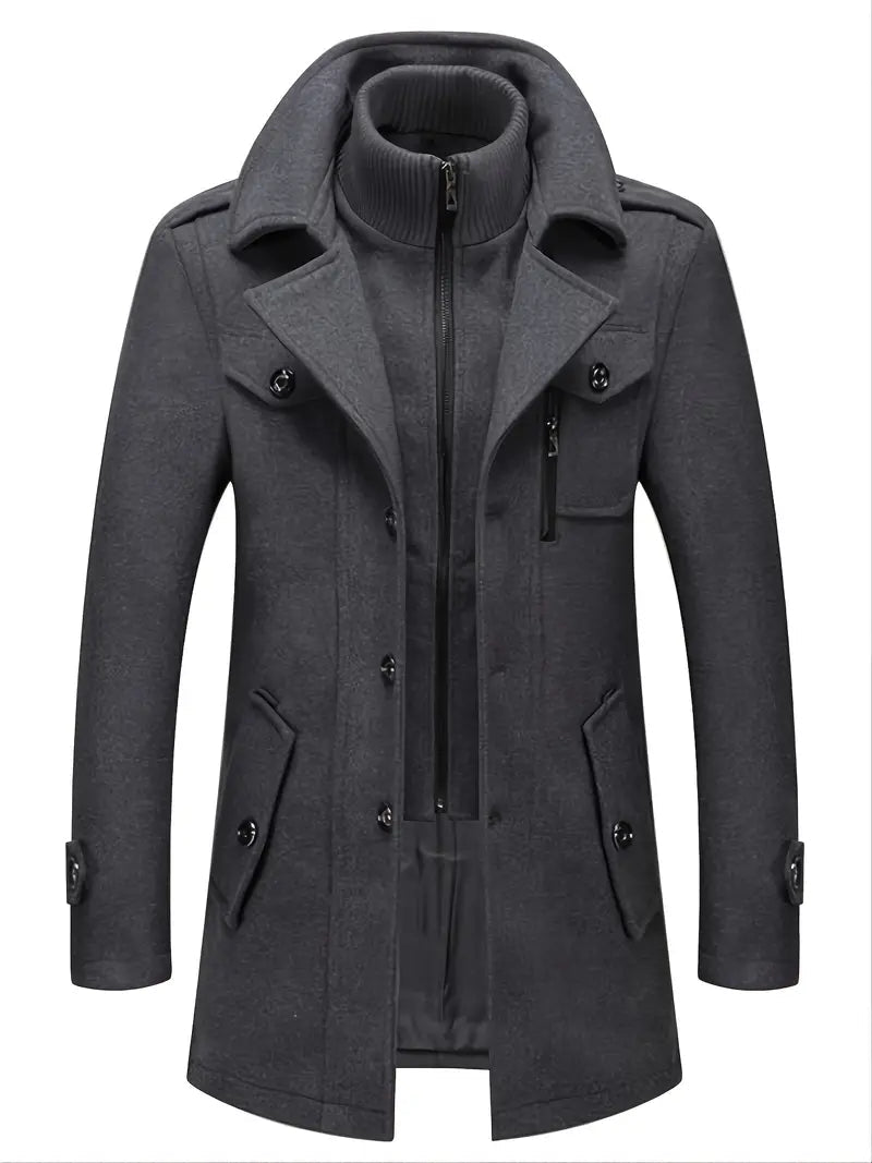 Luke | Men's double-breasted peacoat elegance