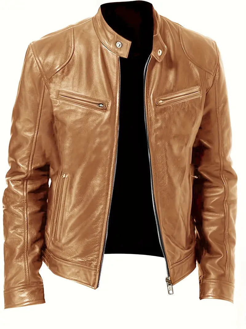 Leon | Slim Fit Men's Faux Leather Jacket