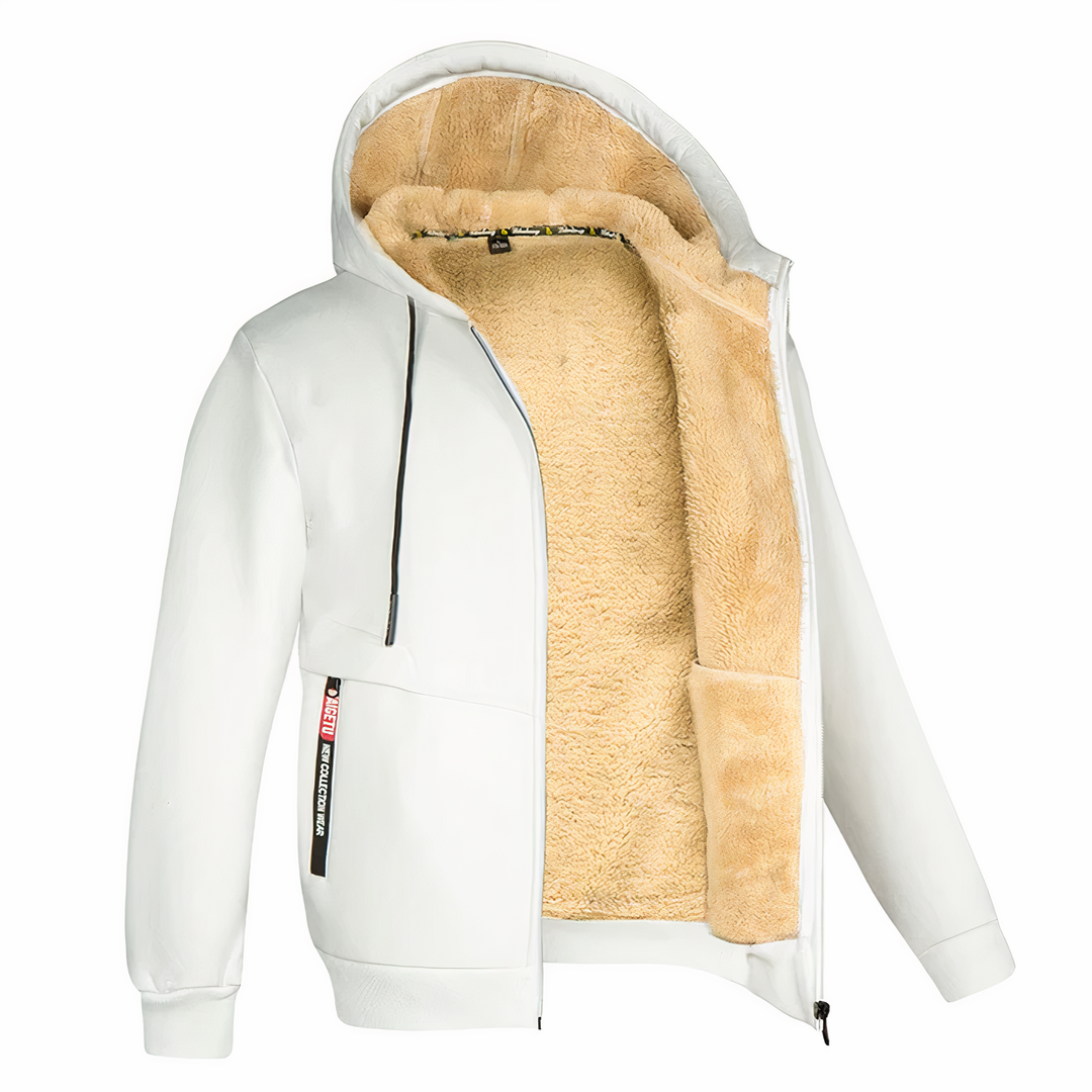 Luke | Stylish men's hooded jacket with fleece lining