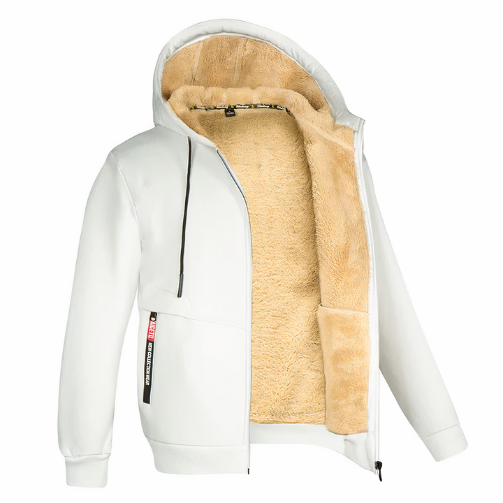 Luke | Stylish men's hooded jacket with fleece lining