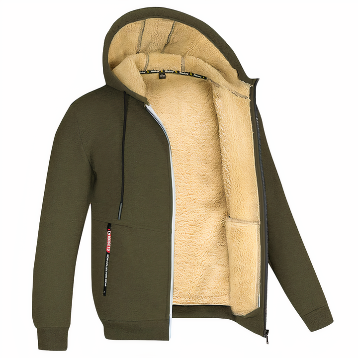 Luke | Stylish men's hooded jacket with fleece lining
