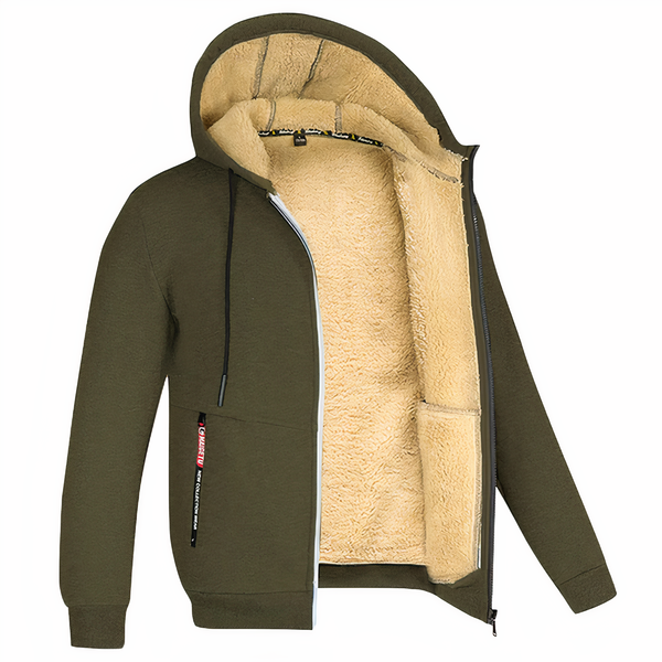 Luke | Stylish men's hooded jacket with fleece lining