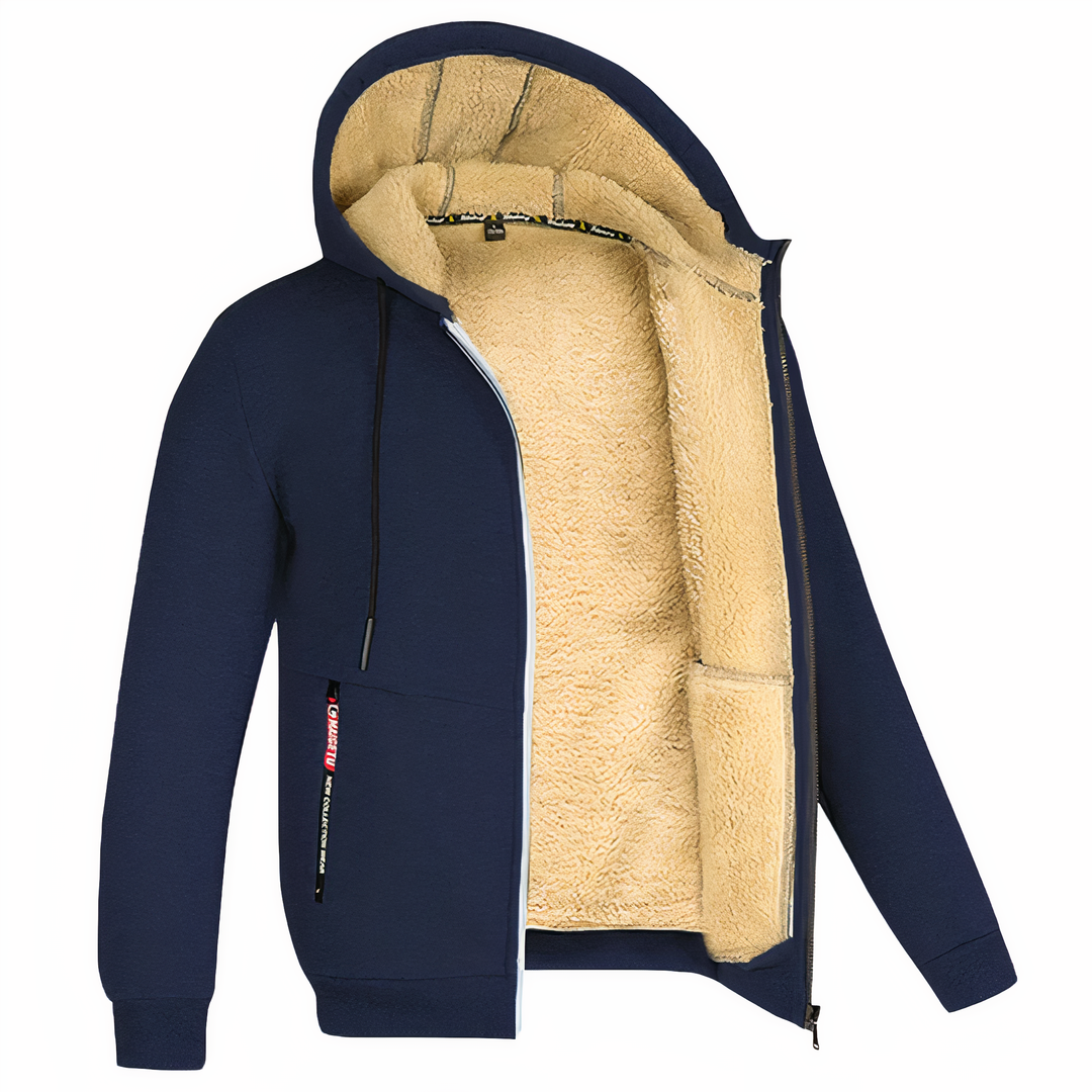 Luke | Stylish men's hooded jacket with fleece lining