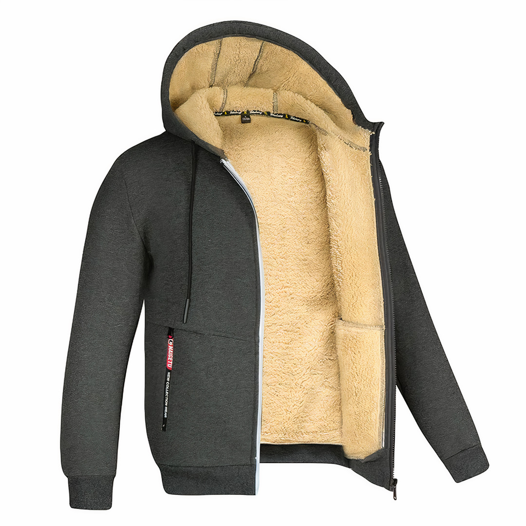 Luke | Stylish men's hooded jacket with fleece lining