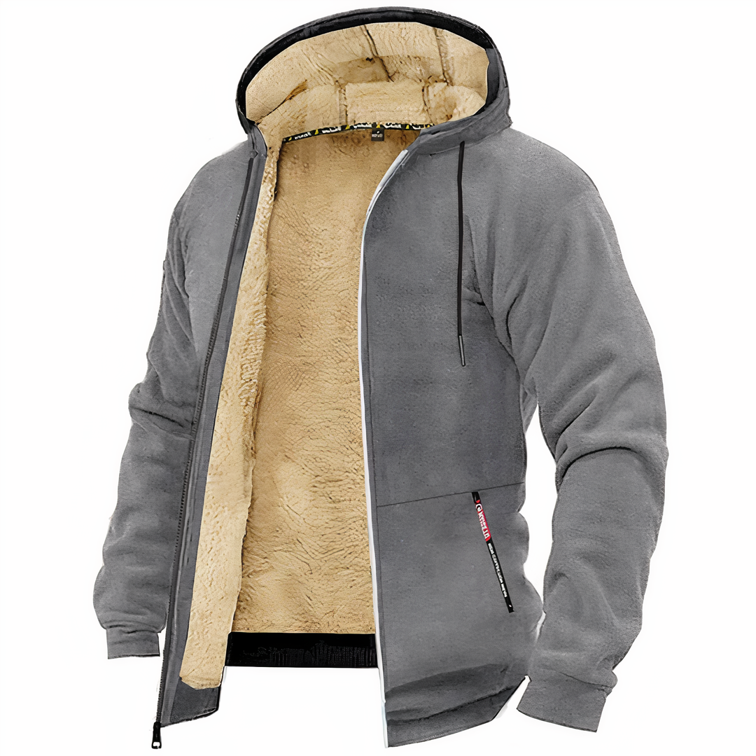 Luke | Stylish men's hooded jacket with fleece lining