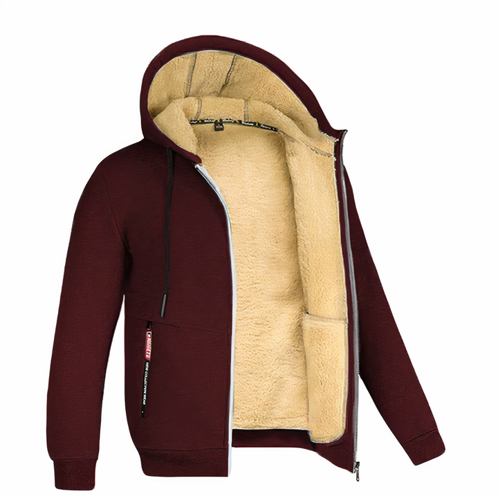 Luke | Stylish men's hooded jacket with fleece lining