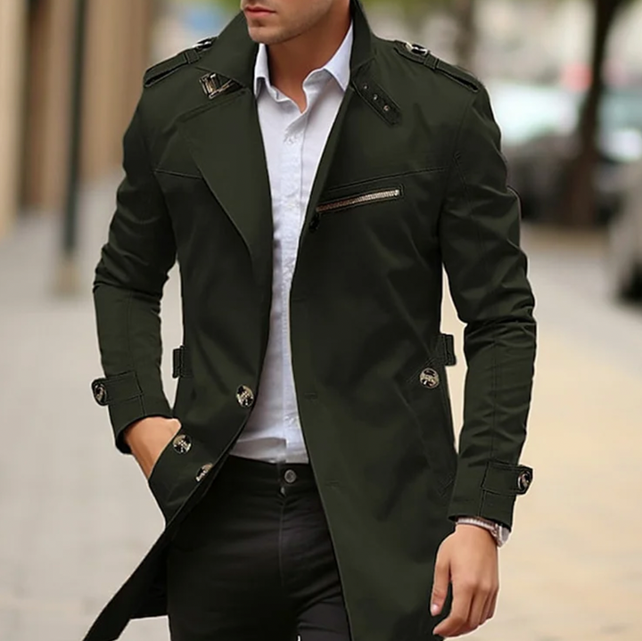 Luke | Men's trench coat with double button design