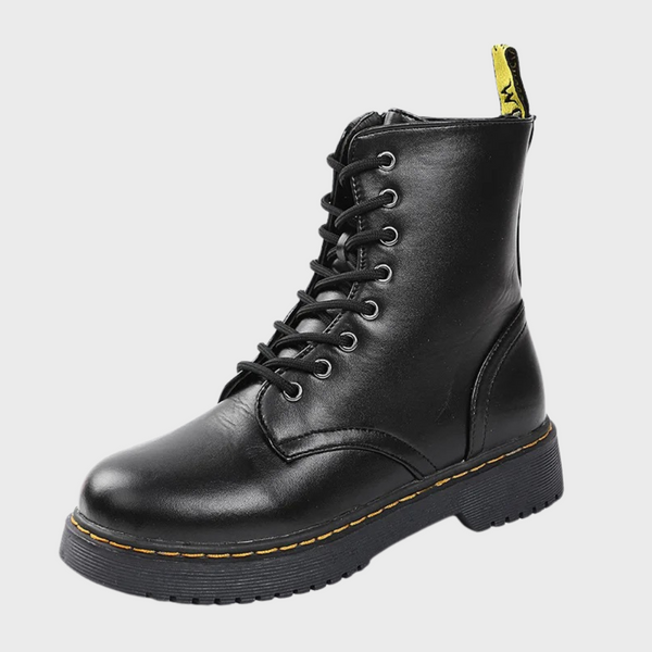 Leonora | Trendy women's combat ankle boots lacing