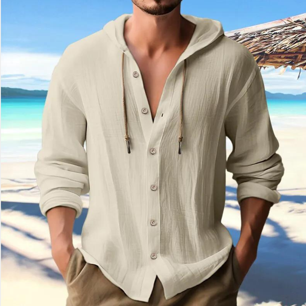 Luke | Trendy men's long-sleeved hooded shirt