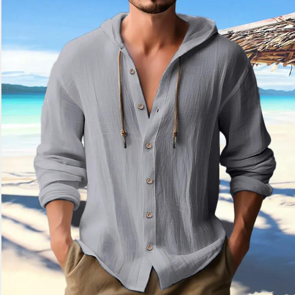 Luke | Trendy men's long-sleeved hooded shirt