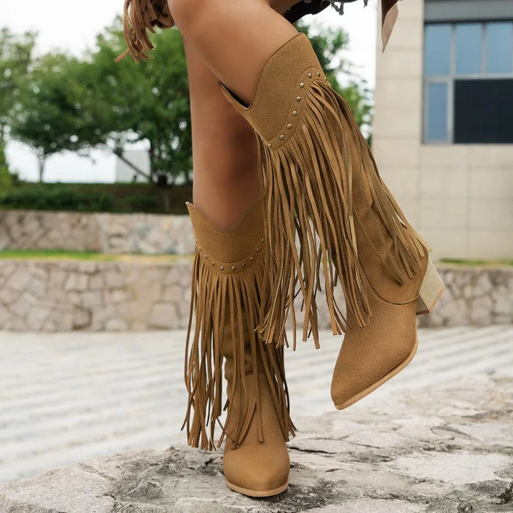 Lena | Women's western boots with fringes