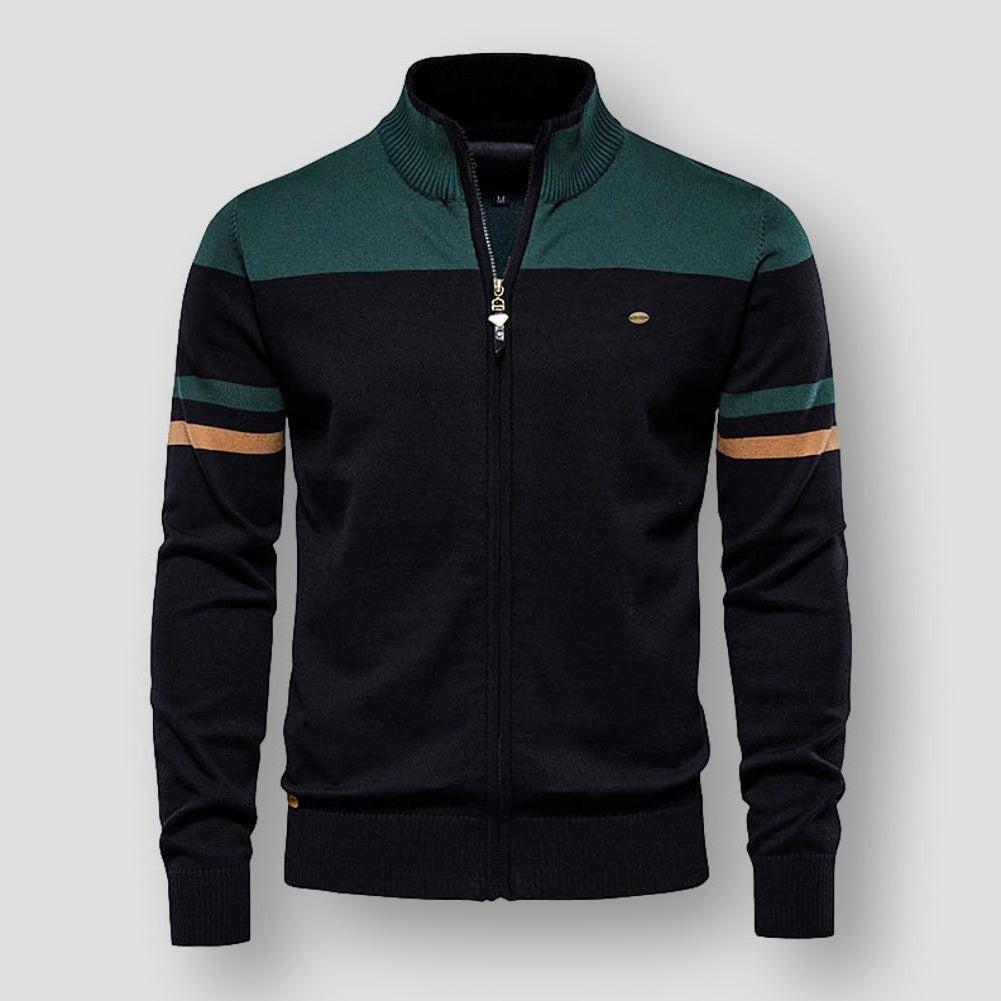 Leon | Men's color block zip-up jacket
