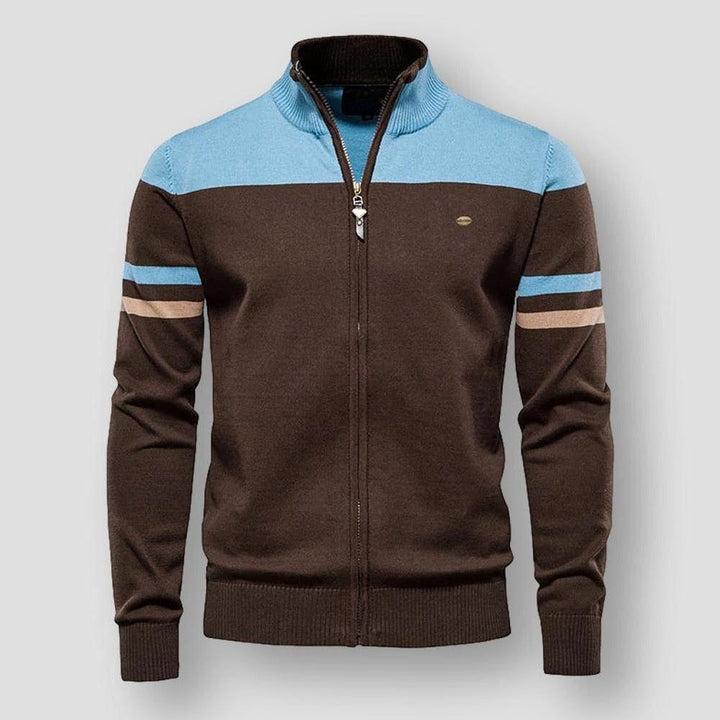 Leon | Men's color block zip-up jacket