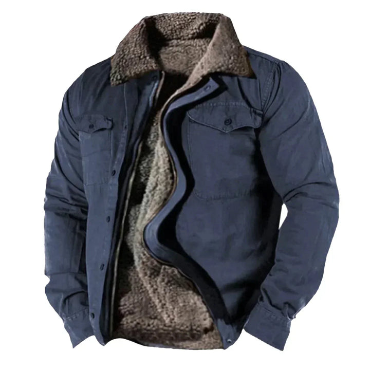 Leon | Men's ShirtJacket with Sherpa collar