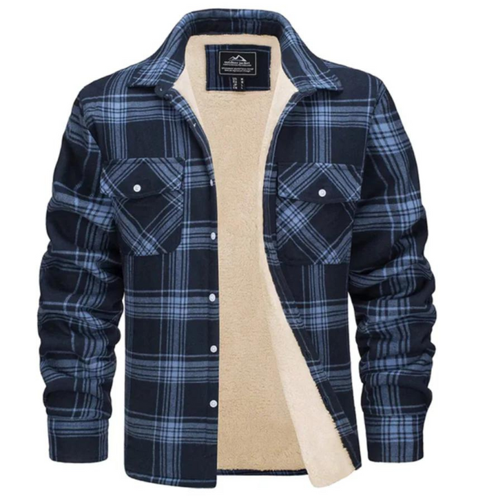 Luke | Men's Checked Sherpa ShirtJacket