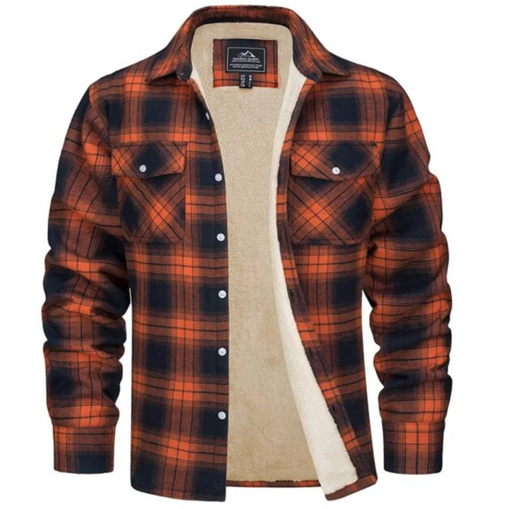 Luke | Men's Checked Sherpa ShirtJacket
