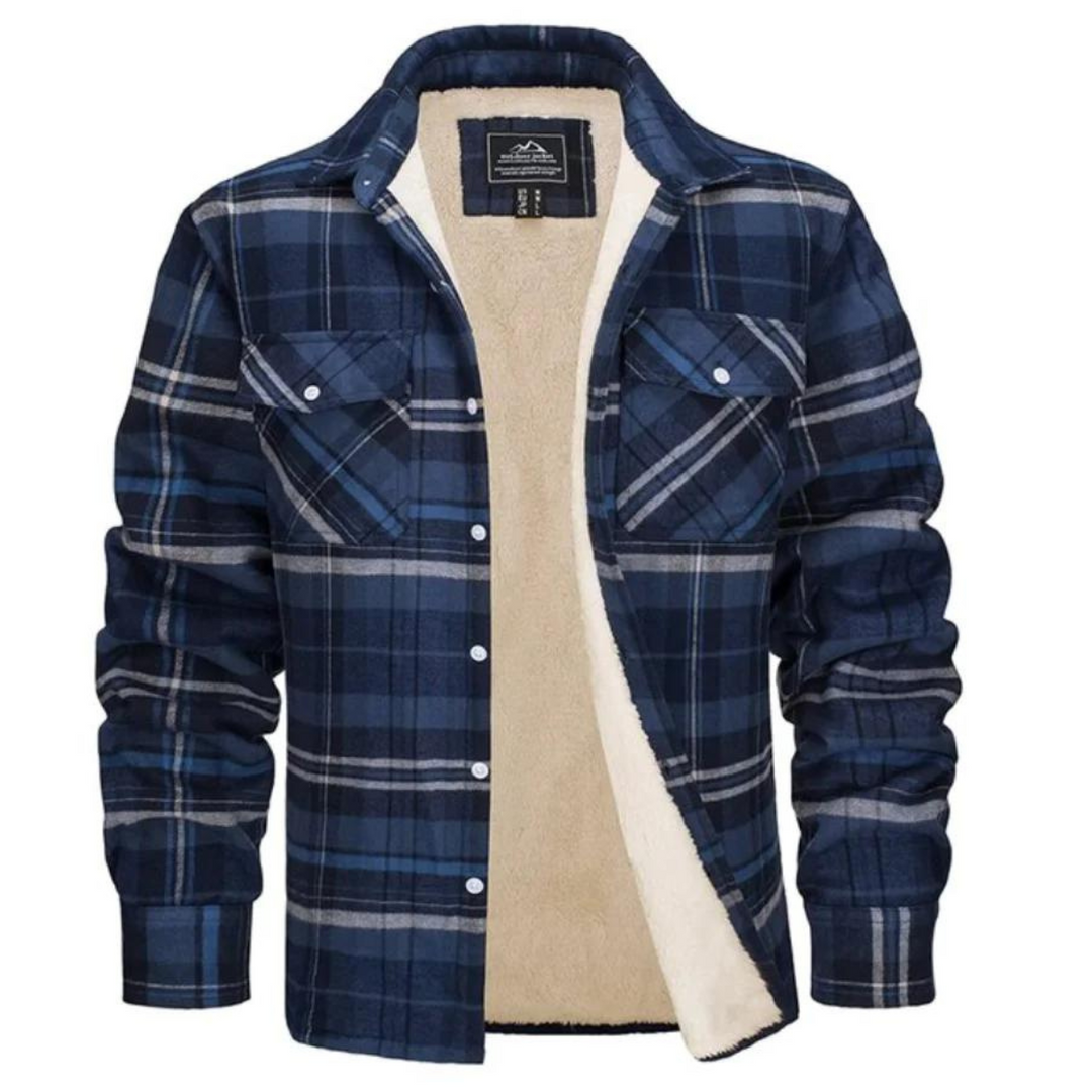 Luke | Men's Checked Sherpa ShirtJacket