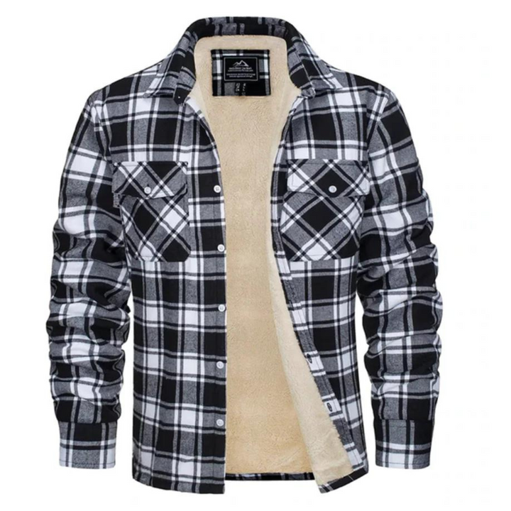 Luke | Men's Checked Sherpa ShirtJacket