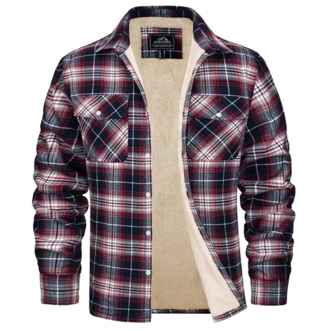 Luke | Men's Checked Sherpa ShirtJacket