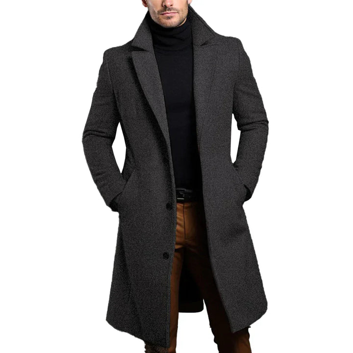 Maximilian: Elegant men's slim-fit long coat