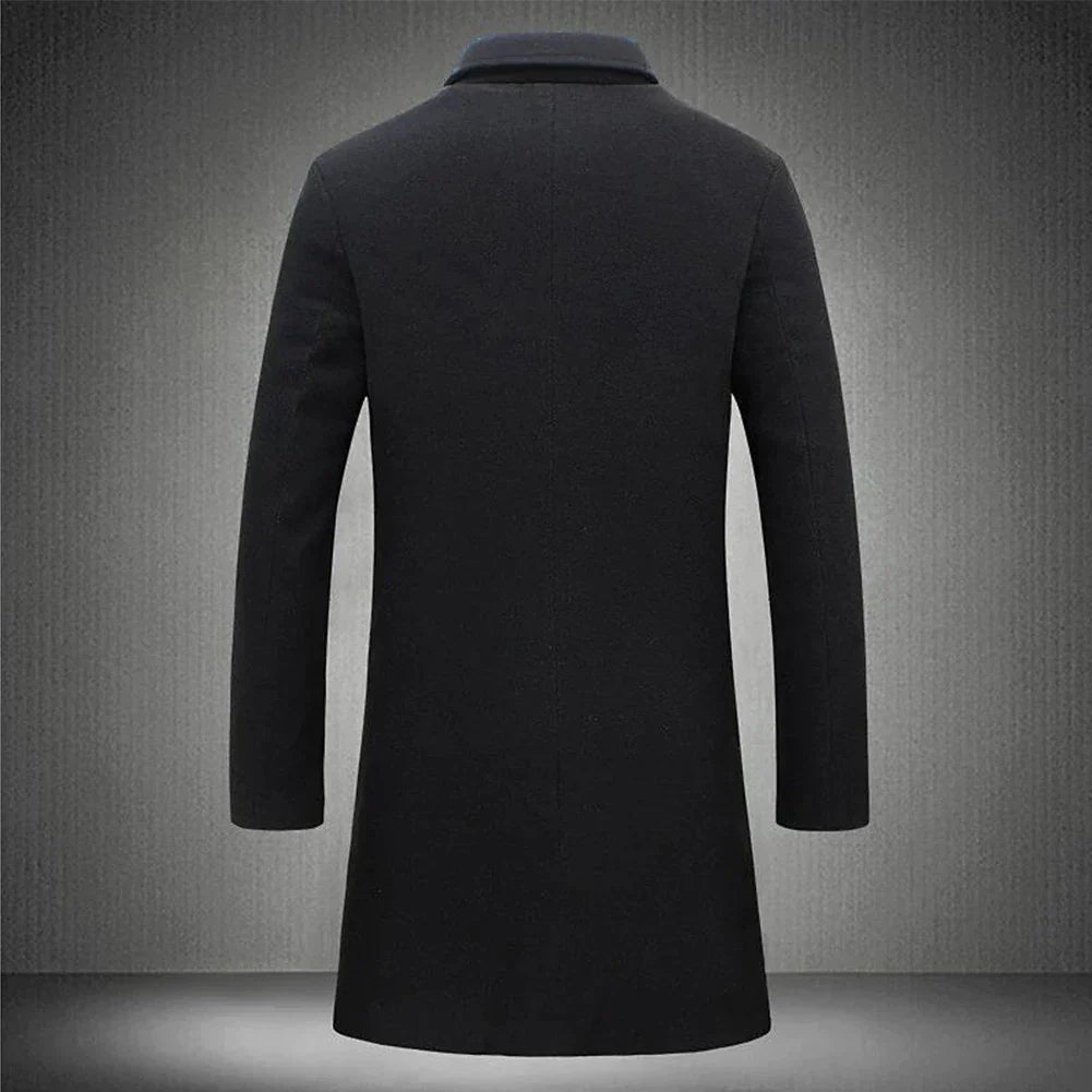 Maximilian: Elegant men's slim-fit long coat