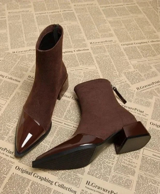 Lena | Elegant women's ankle boots with block heel
