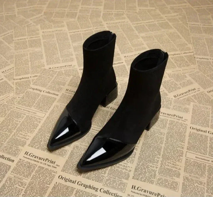 Lena | Elegant women's ankle boots with block heel