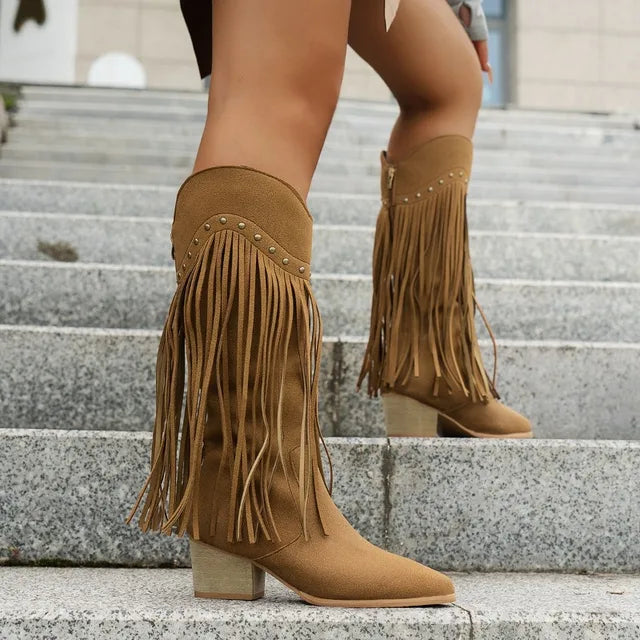 Lena | Women's western boots with fringes