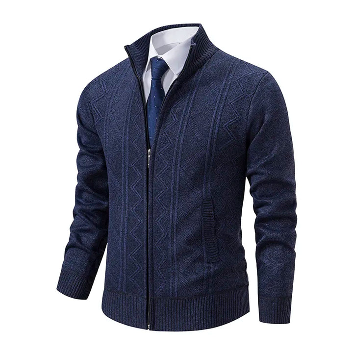 Luke | Men's zip-up knitted jacket in trend
