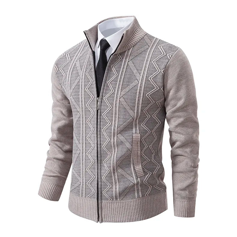 Luke | Men's zip-up knitted jacket in trend