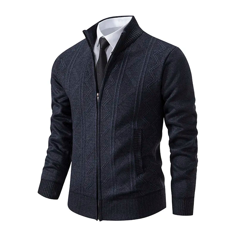 Luke | Men's zip-up knitted jacket in trend