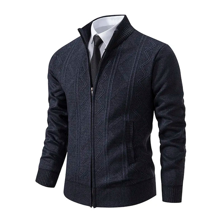 Luke | Men's zip-up knitted jacket in trend