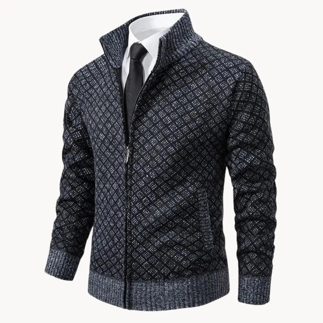Liam | Men's Pattern Full-Zip SweatJacket