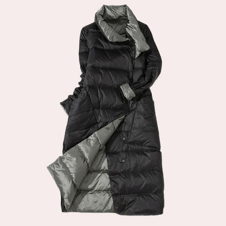 Maximilian: Two-tone oversized puffer coat
