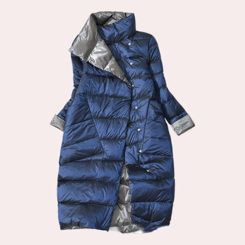 Maximilian: Two-tone oversized puffer coat