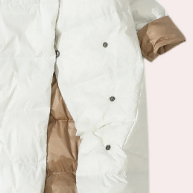 Maximilian: Two-tone oversized puffer coat