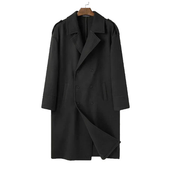 Jonas | Men's double-breasted wool long coat