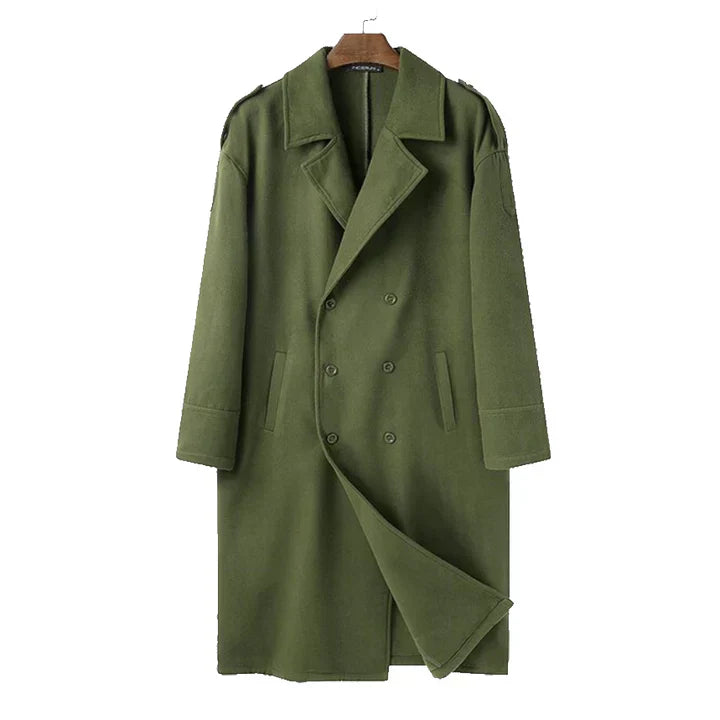 Jonas | Men's double-breasted wool long coat