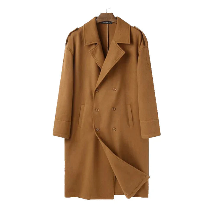 Jonas | Men's double-breasted wool long coat