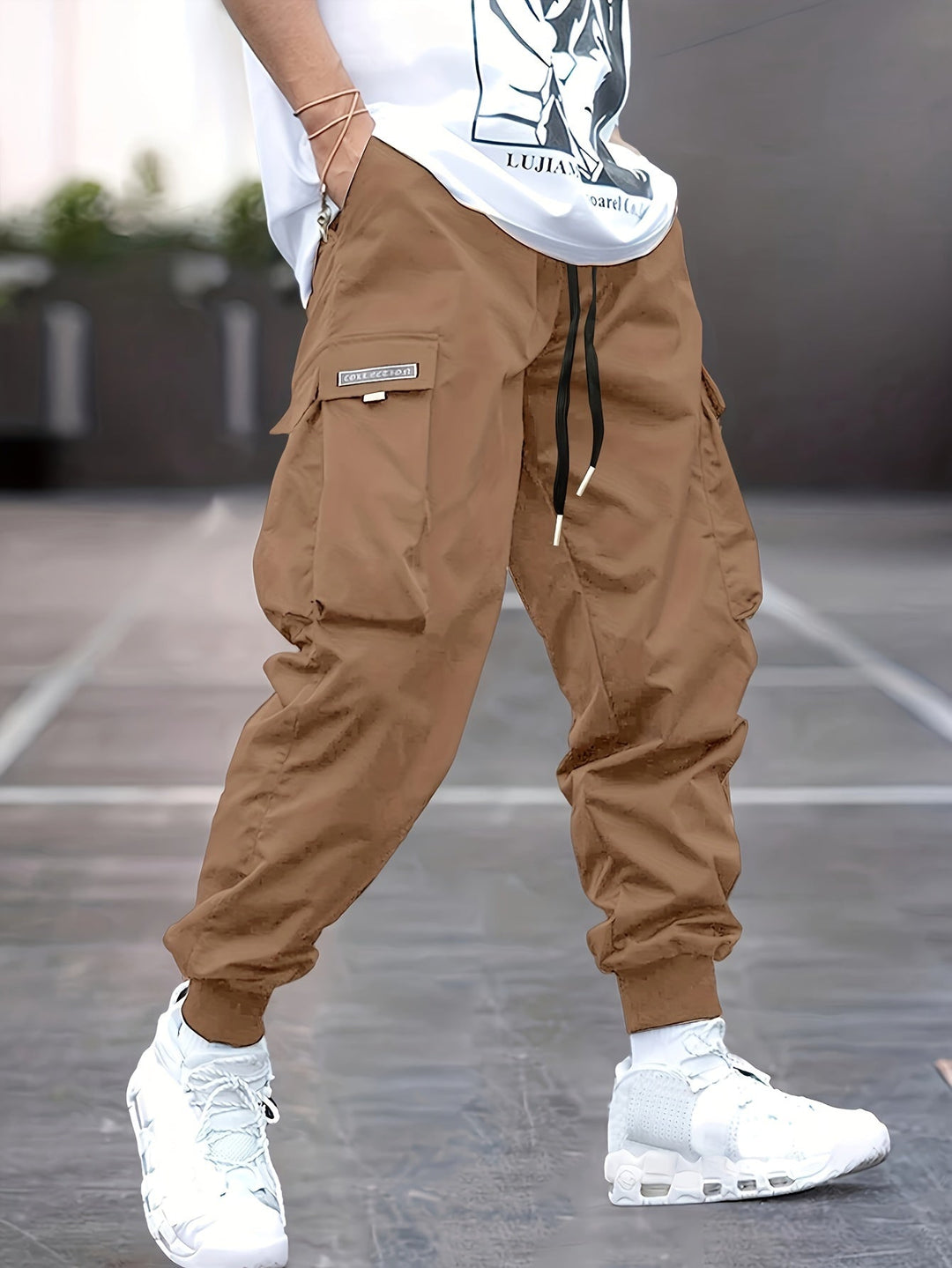 Felix | Trendy men's cargo pants with drawstring