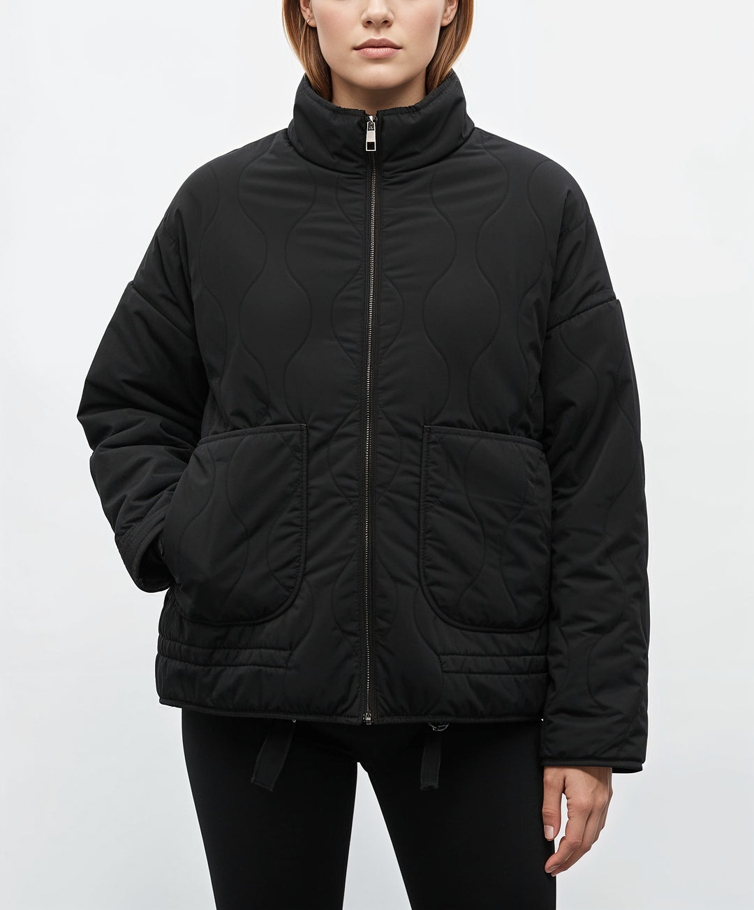 Lena's quilted jacket with wave pattern - leisure chic