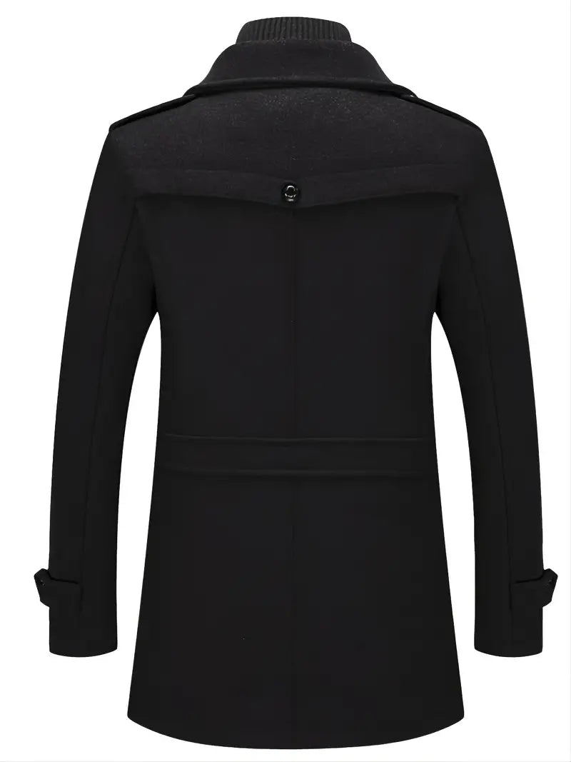 Luke | Men's double-breasted peacoat elegance