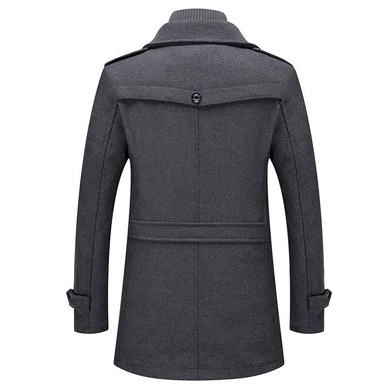 Leon Double Breasted Men's Peacoat