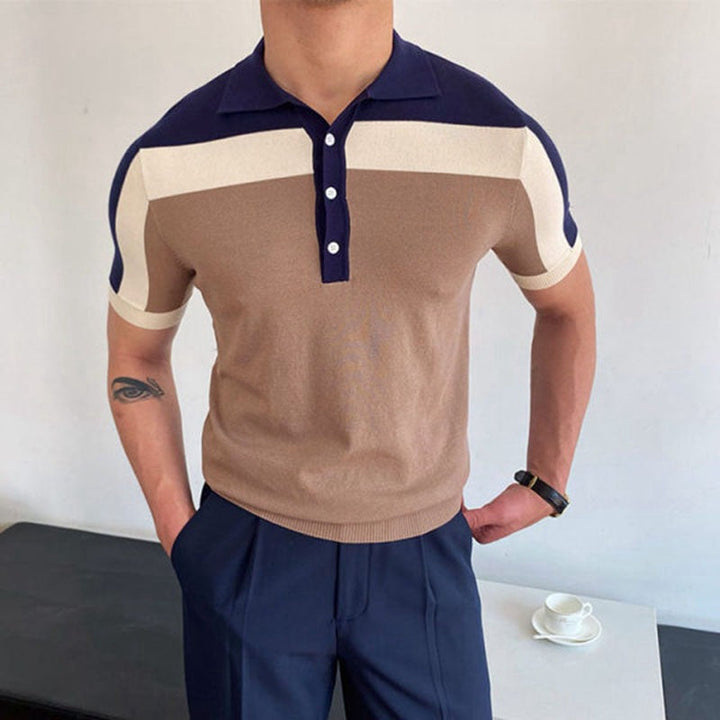 Liam | Trendy color block polo shirt for men