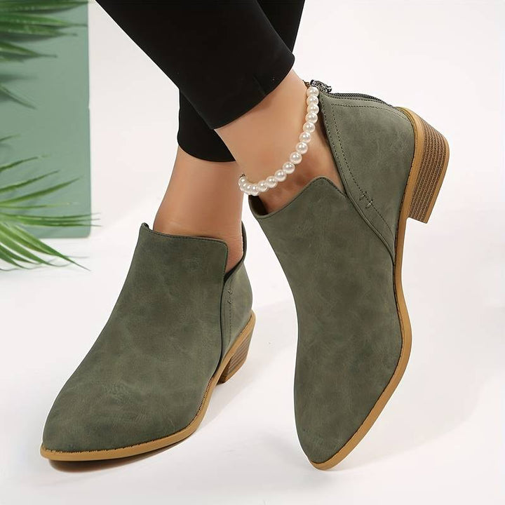Lena | Women's wedge heel pointed ankle boots