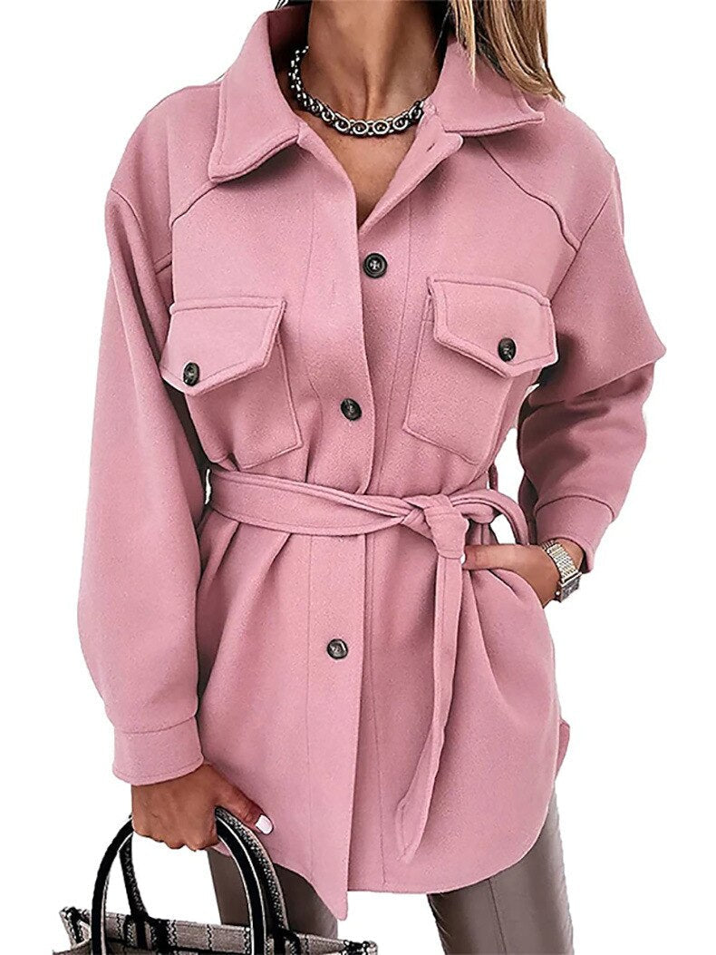 Sophia Noble wool look shacket