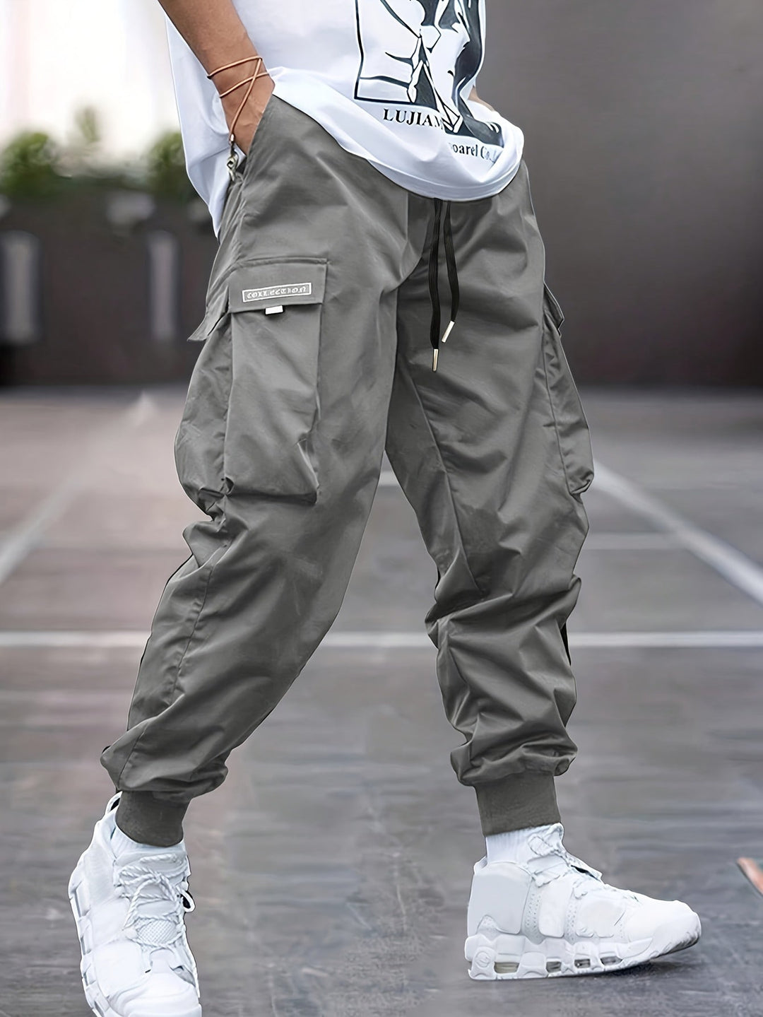 Felix | Trendy men's cargo pants with drawstring